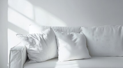 Stomach pain while lying on a comfortable sofa with a pillow. Featuring discomfort and comfort