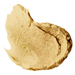 Smear brush png clipart, yellow design element, transparent background