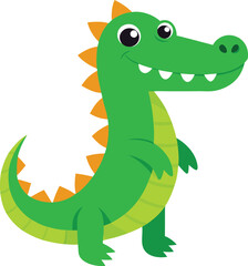 Fototapeta premium Cute funny cartoon alligator vector illustration animal artwork drawing