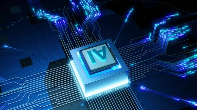 AI Chipset Data Futuristic Flow Loop