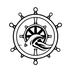 Steering Wheel with Wave Symbol