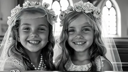 Spiritual milestone: child first communion, sacred ceremony, holy moment, spiritual blessing, meaningful tradition, religious celebration, heartfelt prayers, faith journey, cherished memory.