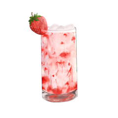 Strawberry milk illustration