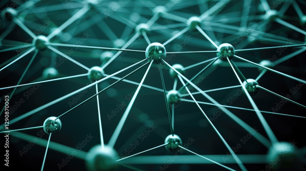 Poster abstract network node connection.