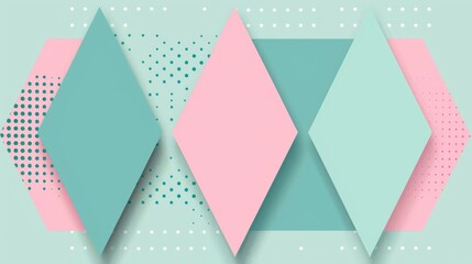 Abstract Geometric Diamonds Pastel Background.