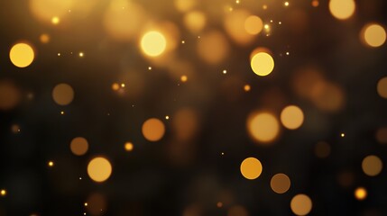 Golden bokeh lights background for celebrations, festive events, and creative projects. Sparkling glow pattern with soft focus details, warm ambiance.