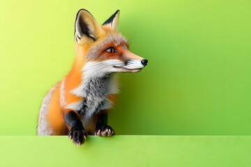 Obraz premium The Captivating Gaze of a Majestic Red Fox in Its Natural Habitat