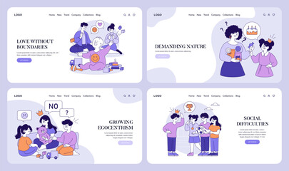 Permissive Parenting Style. Flat Vector Illustration