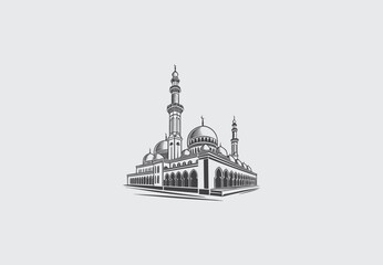 Islamic Mosque Vector Illustration | Religious Art

