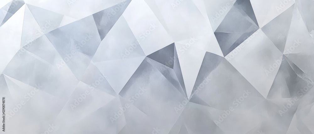 Poster geometric white background with abstract triangular shapes, modern design, minimalist art, texture f