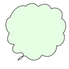 雲みたいな形の吹き出し黒い線/A bubble in the shape of a cloud Black line