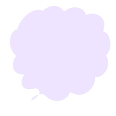 雲みたいな形の吹き出し紫/A bubble in the shape of a cloud purple