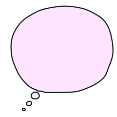 考える吹き出しのイラストピンク/Illustration of thinking about Dialog  balloon pink