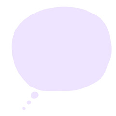 考える吹き出しのイラスト紫/Illustration of thinking about Dialog  balloon  purple
