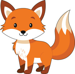 Cute funny cartoon fox vector illustration animal artwork drawing