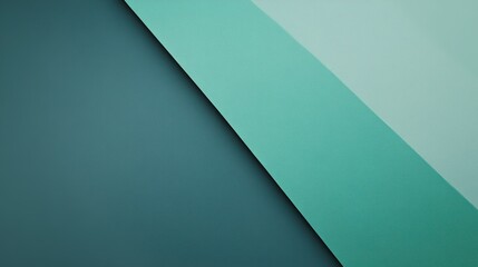Geometric abstract background in shades of teal and turquoise, overlapping paper textures creating modern minimalist aesthetic for design projects.