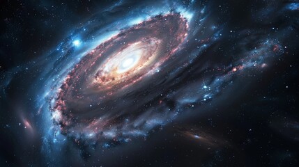 Fototapeta premium A distant galaxy with swirling stars