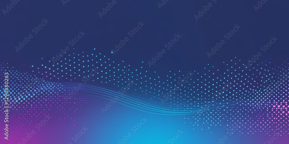 Poster smooth gradient abstract form with wavy lines, cyan and purple vector background design