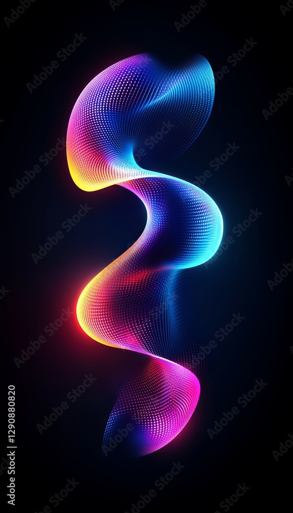 Poster abstract background colorful swirls merging seamlessly to gracefully illuminate empty dark space
