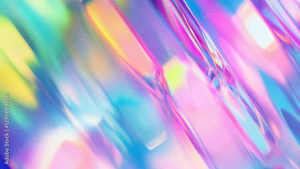 Aufkleber abstract liquid neon colors background with diagonal motion blur effect. iridescent holographic grad