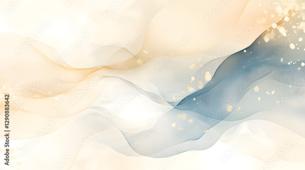 Aufkleber the image showcases an abstract design with soft, flowing shapes and a blend of warm and cool tones.