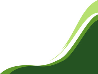 Green Wave Corner Vector