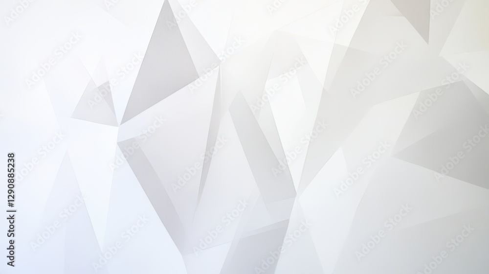 Poster geometric abstract background with light gray triangular shapes, modern design for digital or print 