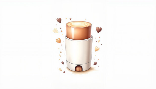 World Tourism Day Colorful pocket-sized deodorant stick illustration with hearts, ideal for beauty and personal care blogs