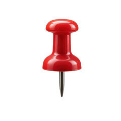 Red Push Pin with Transparent Background