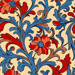 Close-Up of Intricate Wallpaper Pattern Featuring Modern Artistic Design
