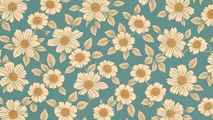 Vintage floral wallpaper texture