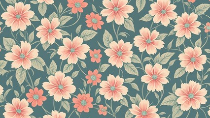 Vintage floral wallpaper texture