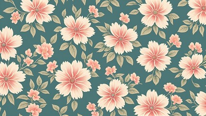 Vintage floral wallpaper texture