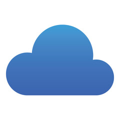 Gradient color icon, illustration for Cloud, server, weather.