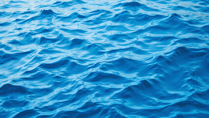 Fototapeta premium Cool blue water texture with abstract ripples reflecting summer's clear liquid