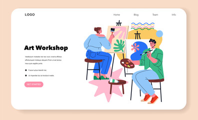 Workshops. Flat Vector Illustration