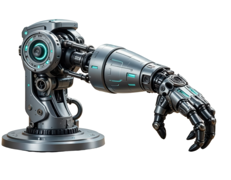 Robotic arm with transparent background