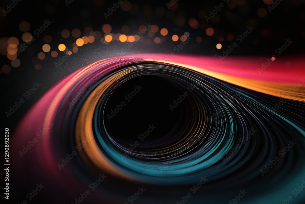 Poster colorful swirl creates a mesmerizing visual vortex. generative ai