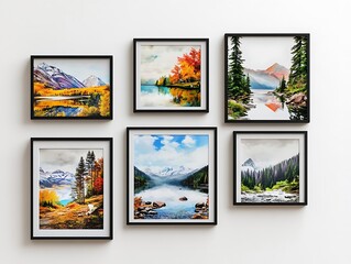 Nature's beauty display scenic landscapes home decor art gallery indoor serenity