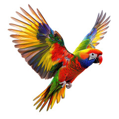 Obraz premium lorikeet burst isolated on transparent png