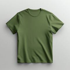 green shirt mockup design on grey background