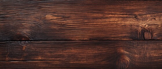Naklejka premium Dark wooden texture background, weathered timber boards with natural grain, rustic wood pattern for design, photography, or product presentation.