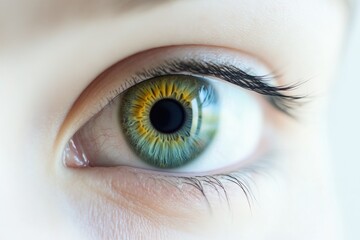 Obraz premium A detailed view of a person's green eye, ideal for beauty or medical uses