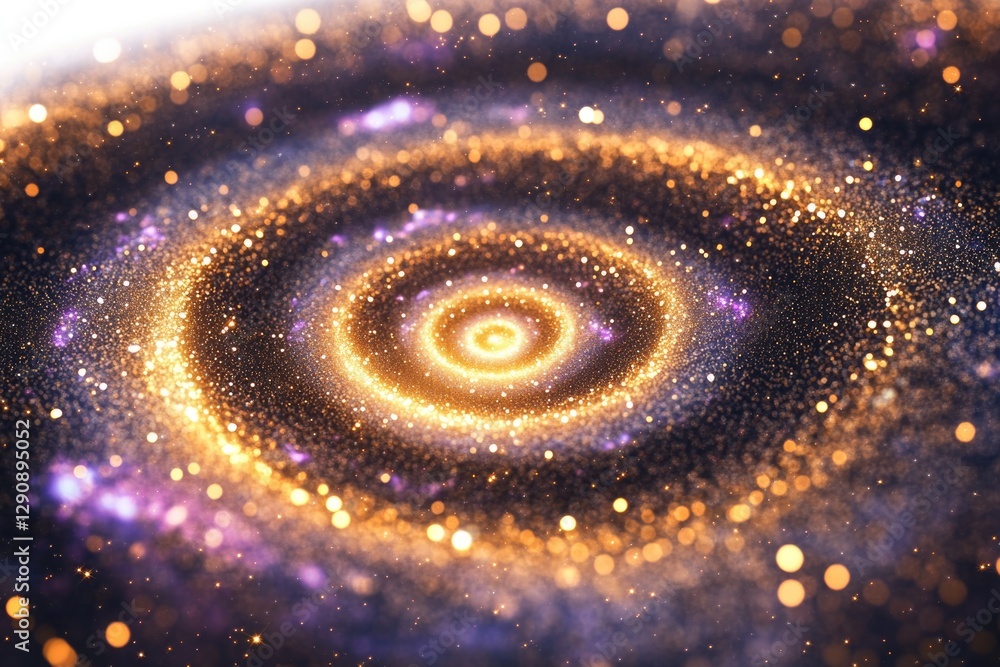 Poster A spiral-shaped object in the middle of a galaxy, great for space-themed projects or astronomy visuals