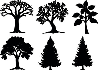 Obraz premium Tree bundle design silhouette vectors
