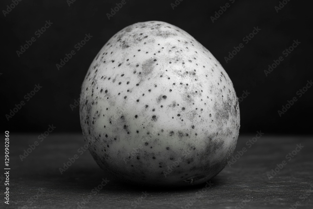 Poster a simple still life image of an egg on a table