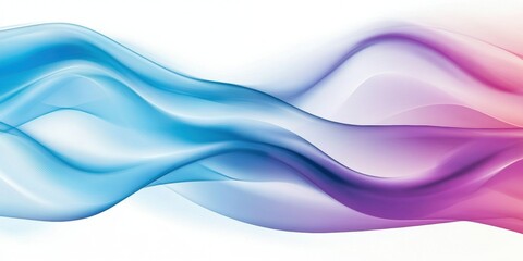 Fototapeta premium Abstract wavy stripes that create the effect of movement, with a smooth gradient from blue to purple. 