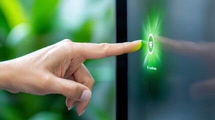 hand holding digital tablet