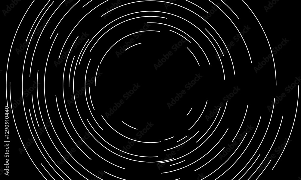 Poster abstract circular pattern vector background. round colorful arcs spiral backdrop. moving circles