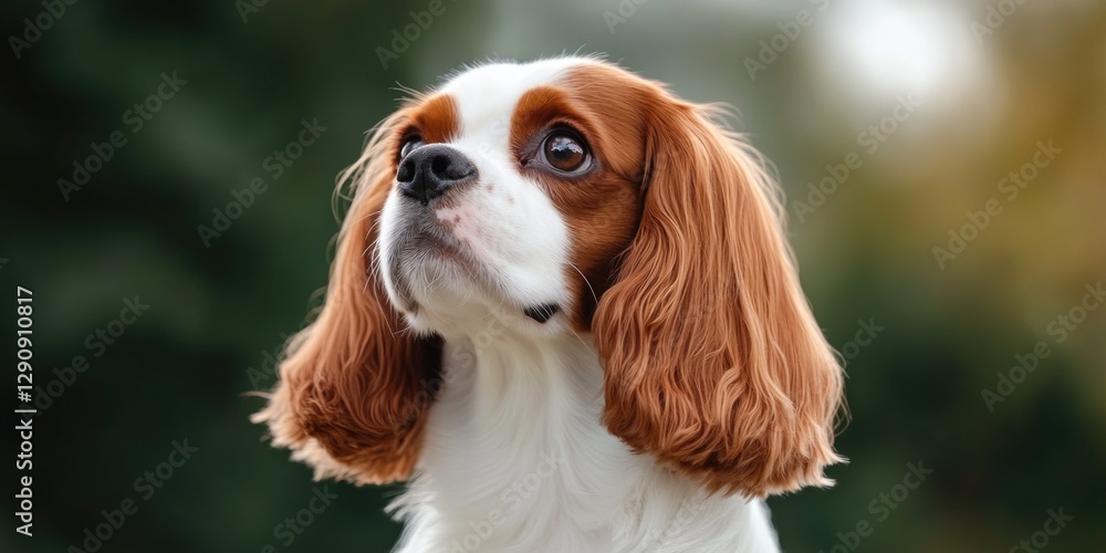 Poster a close-up shot of a dog with a blurred background